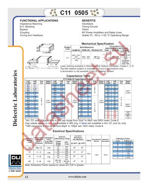 C11CF0R2B-9ZN-X1T datasheet  